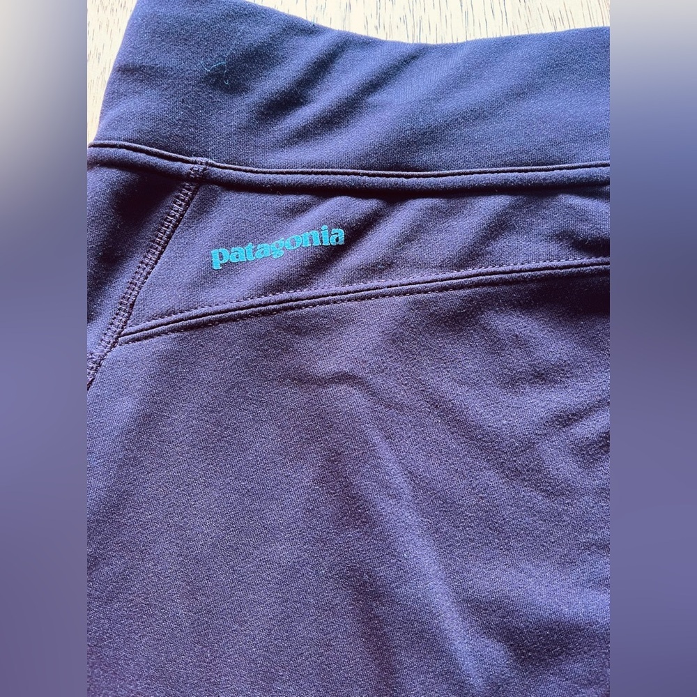 Patagonia Cool Wear Flare Refective Leggings Sz M Purple Wide Leg Athletic wear - Picture 6 of 12